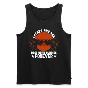 Quad Vater Quadfahrer - Men's Premium Organic Tank Top - black - Front - Michal (187cm)