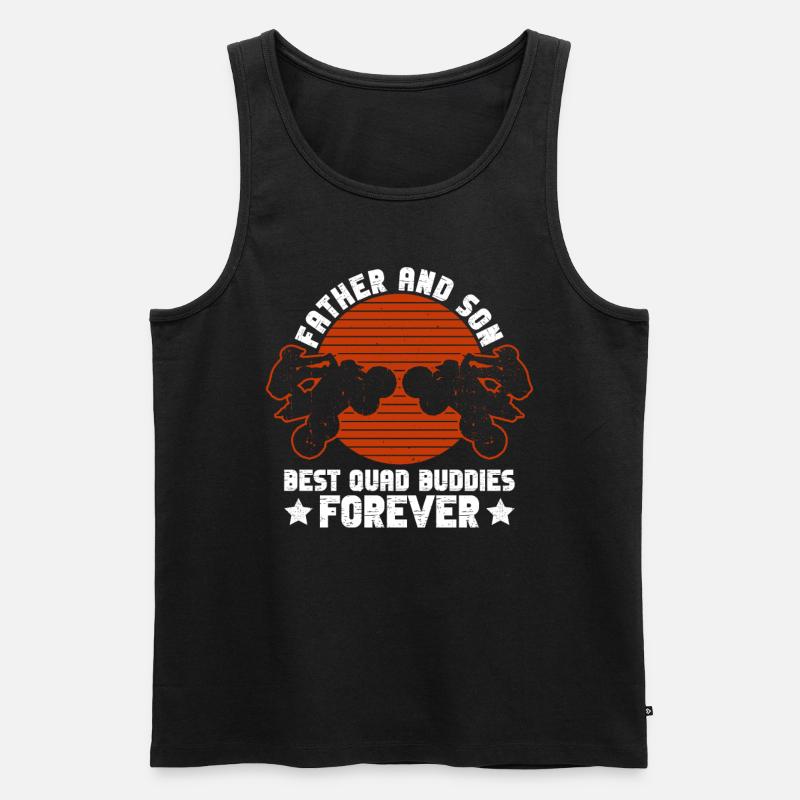 Quad Vater Quadfahrer - Männer Premium Bio Tank Top - Schwarz
