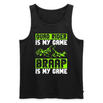 Quadfahrer Quad - Männer Premium Bio Tank Top - Schwarz - Vorne - AI Model Male 178 light (178cm)