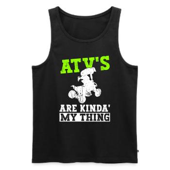 Quad Quadfahrer - Men's Premium Organic Tank Top - black - Front - AI Model Male 178 light (178cm)