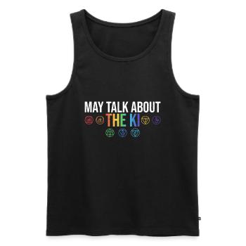 Reiki Ki - Männer Premium Bio Tank Top - Schwarz - Vorne - AI Model Male 178 light (178cm)