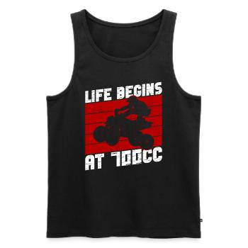 Quad Quadfahrer - Men's Premium Organic Tank Top - black - Front - AI Model Male 178 light (178cm)