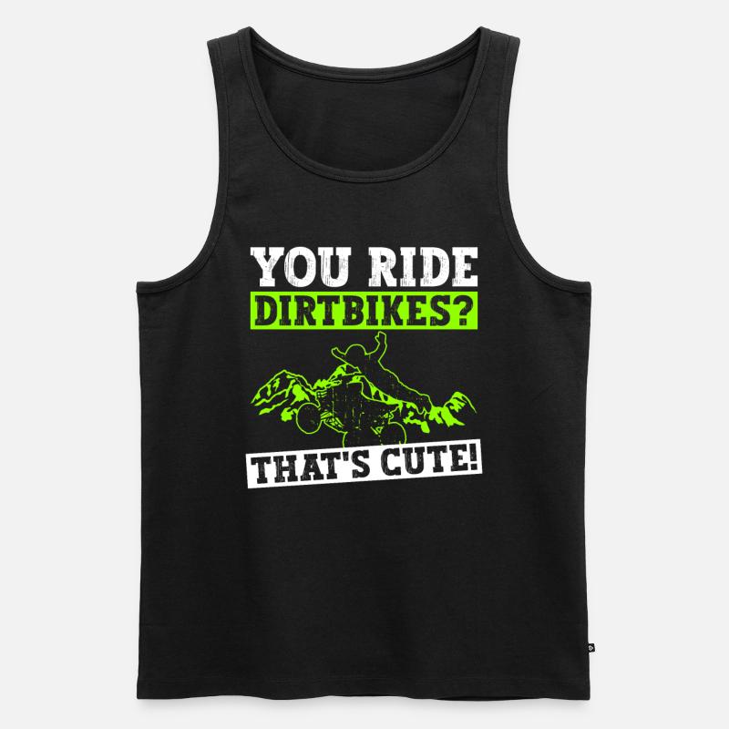 Quadfahrer Quad - Männer Premium Bio Tank Top - Schwarz