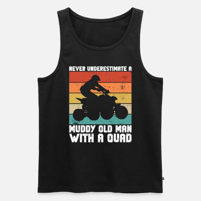 Quadfahrer Quad - Männer Premium Bio Tank Top - Schwarz