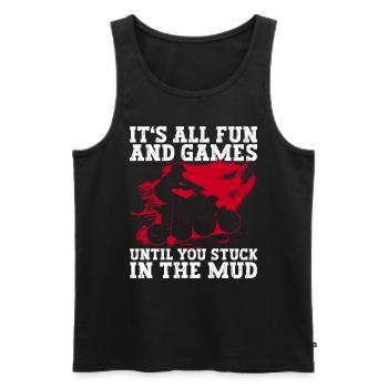 Quad Quadfahrer - Men's Premium Organic Tank Top - black - Front - AI Model Male 178 light (178cm)