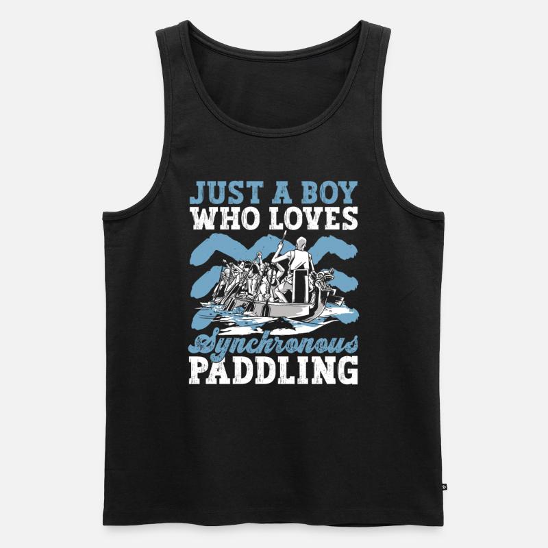 Drachenboot Drachenbootrennen - Männer Premium Bio Tank Top - Schwarz