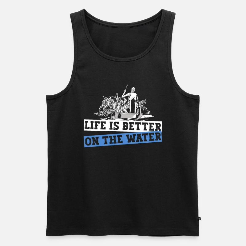Drachstiefel - Männer Premium Bio Tank Top - Schwarz