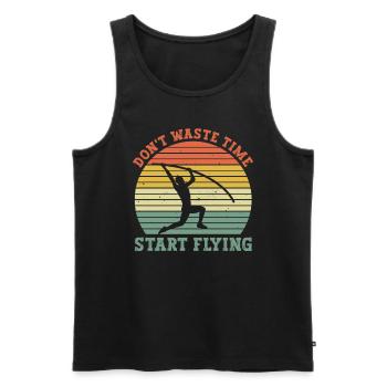 Stabhochsprung Stabhochspringen - Men's Premium Organic Tank Top - black - Front - AI Model Male 178 light (178cm)