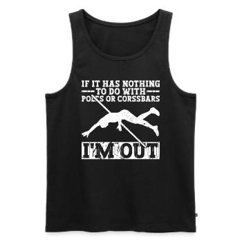 Stabhochspringer Stabhochsprung - Men's Premium Organic Tank Top - black - Front - AI Model Male 178 light (178cm)