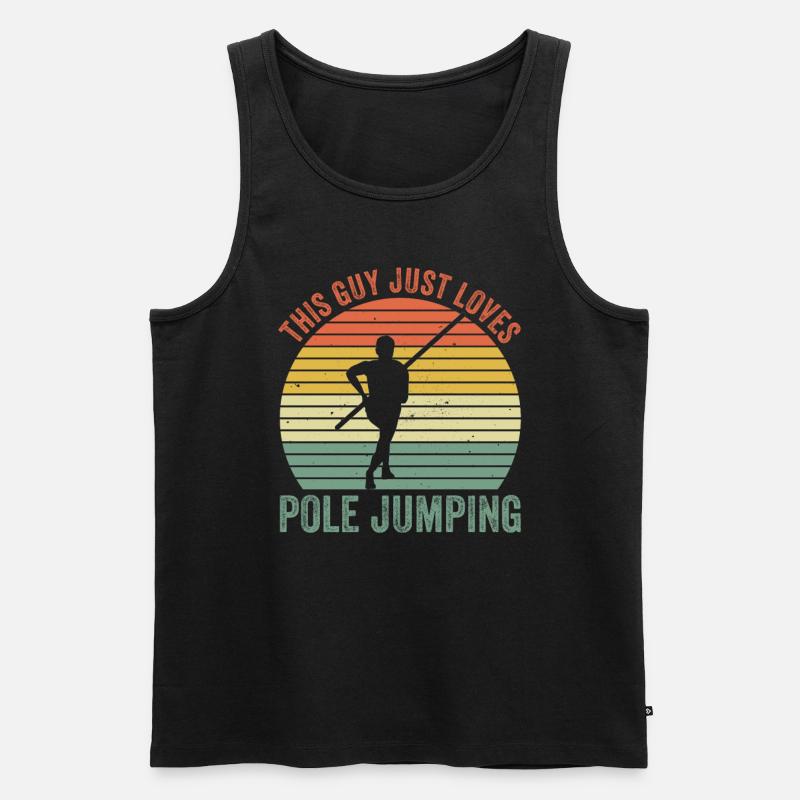 Stabhochspringer - Männer Premium Bio Tank Top - Schwarz