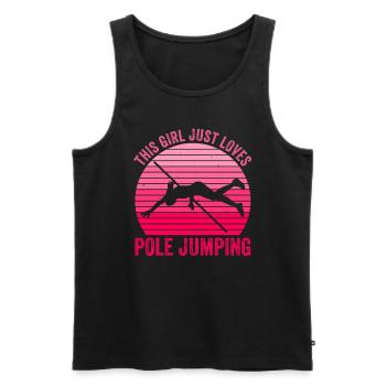 Stabhochspringer Mädchen Stabhochspringen - Männer Premium Bio Tank Top - Schwarz - Vorne - AI Model Male 178 light (178cm)