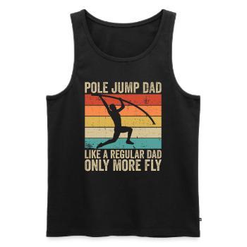 Stabhochspringer Papa Stabhochspringen Vater - Men's Premium Organic Tank Top - black - Front - AI Model Male 178 light (178cm)