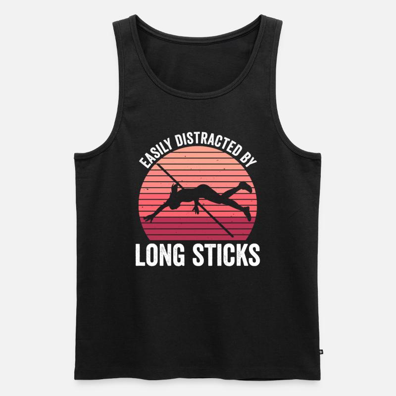 Stabhochspringer Mädchen Stabhochspringen - Männer Premium Bio Tank Top - Schwarz
