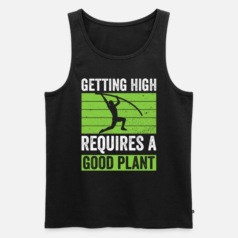 Stabhochspringer Stabhochsprung - Männer Premium Bio Tank Top - Schwarz