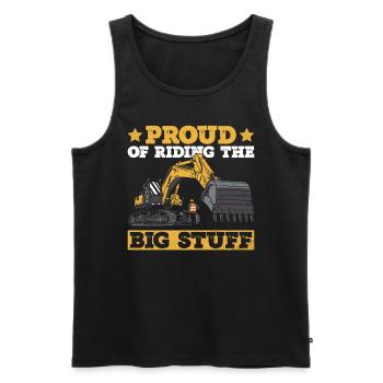 Bagger Baggern Und Schwermaschinenführer - Männer Premium Bio Tank Top - Schwarz - Vorne - AI Model Male 178 light (178cm)