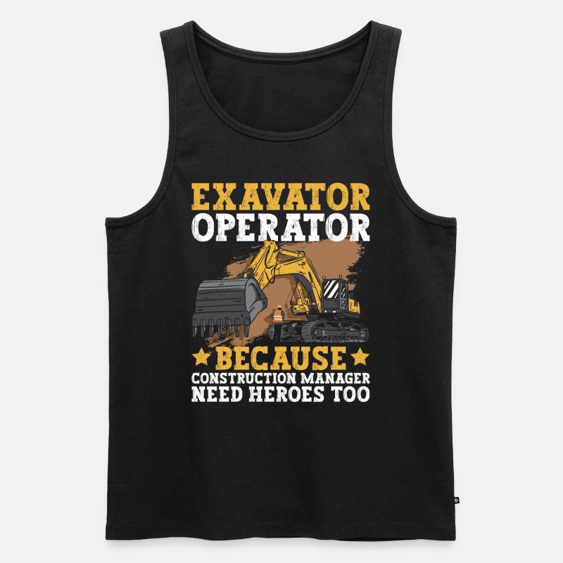 Baggerlader Bagger - Männer Premium Bio Tank Top - Schwarz