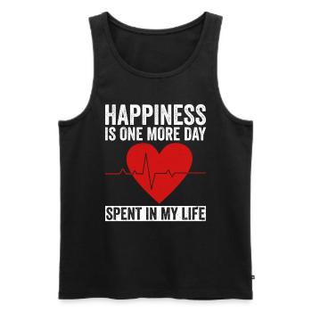 Herzoperation Herztransplantation Herzinfarkt - Männer Premium Bio Tank Top - Schwarz - Vorne - Michal (187cm)