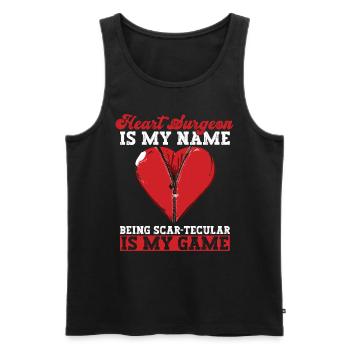 Herzchirurg Chirurg - Männer Premium Bio Tank Top - Schwarz - Vorne - Michal (187cm)