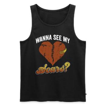 Herzoperation Herztransplantation Herzinfarkt - Männer Premium Bio Tank Top - Schwarz - Vorne - Michal (187cm)