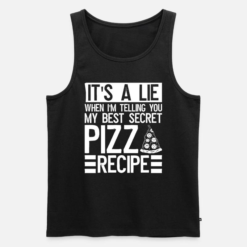 Pizzaexperte Pizza - Männer Premium Bio Tank Top - Schwarz