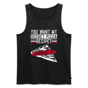 Pizzabäcker Pizza Pizza Backen Italiener - Men's Premium Organic Tank Top - black - Front - AI Model Male 178 light (178cm)