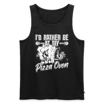 Pizza Pizzabacken Pizzabäcker - Men's Premium Organic Tank Top - black - Front - AI Model Male 178 light (178cm)