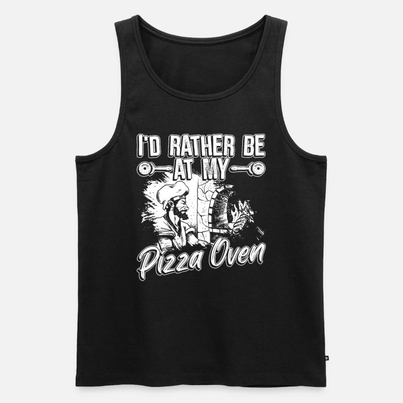 Pizza Pizzabacken Pizzabäcker - Männer Premium Bio Tank Top - Schwarz