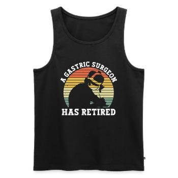 Magenchirurg Im Ruhestand Und Bariatrische - Männer Premium Bio Tank Top - Schwarz - Vorne - AI Model Male 178 light (178cm)