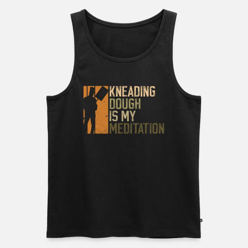Pizzabäcker Pizza - Männer Premium Bio Tank Top - Schwarz
