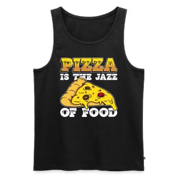 Pizza für Pizzahersteller, die Pizza -Produktion - Männer Premium Bio Tank Top - Schwarz - Vorne - Michal (187cm)