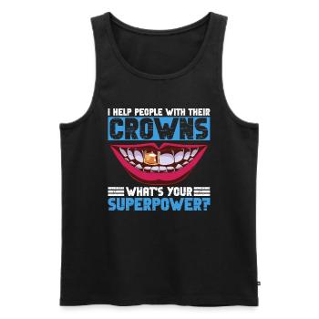 Zahntechniker - Männer Premium Bio Tank Top - Schwarz - Vorne - AI Model Male 178 light (178cm)