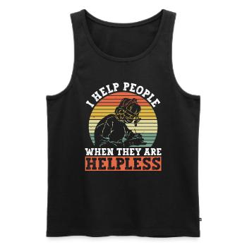 Magenchirurg Und Adipositaschirurgie - Männer Premium Bio Tank Top - Schwarz - Vorne - Michal (187cm)