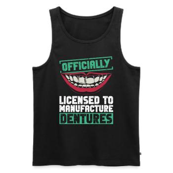 Zahntechniker - Männer Premium Bio Tank Top - Schwarz - Vorne - AI Model Male 178 light (178cm)