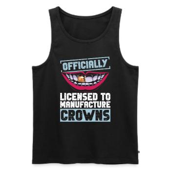 Zahntechniker - Männer Premium Bio Tank Top - Schwarz - Vorne - AI Model Male 178 light (178cm)