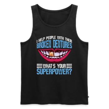 Zahntechniker - Männer Premium Bio Tank Top - Schwarz - Vorne - Michal (187cm)