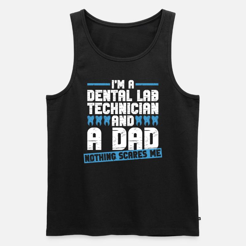 Zahntechniker Vater Papa - Männer Premium Bio Tank Top - Schwarz