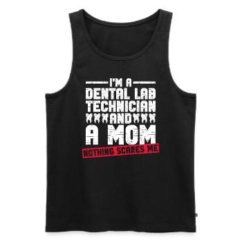 Zahntechnikerin Mutter Zahntechniker Mutter - Men's Premium Organic Tank Top - black - Front - AI Model Male 178 light (178cm)