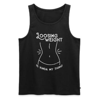 Magenbypass-Betrieb - Männer Premium Bio Tank Top - Schwarz - Vorne - Michal (187cm)