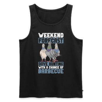 Taubenjagd Jäger Vogeljagd - Men's Premium Organic Tank Top - black - Front - AI Model Male 178 light (178cm)
