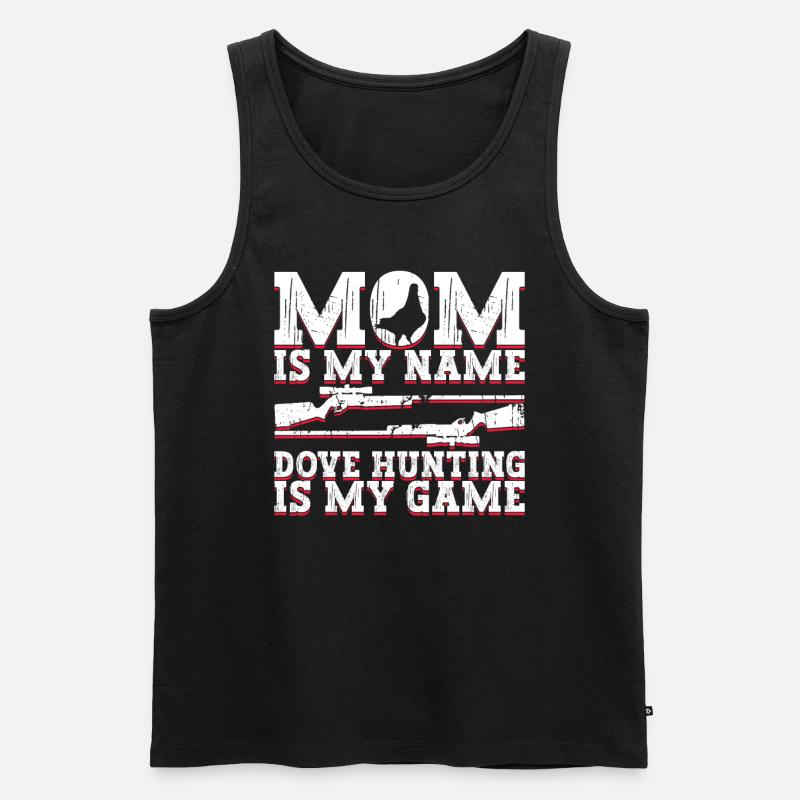 Taubenjäger Mama Taubenjagd - Männer Premium Bio Tank Top - Schwarz