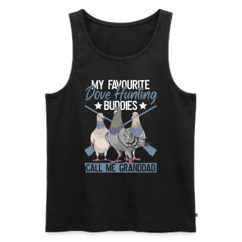 Taubenjäger Opa Vogeljagd - Männer Premium Bio Tank Top - Schwarz - Vorne - Michal (187cm)