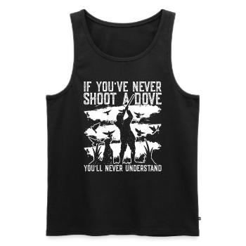 Taubenjagd Taubenjäger Taube Vogeljagd - Men's Premium Organic Tank Top - black - Front - Michal (187cm)
