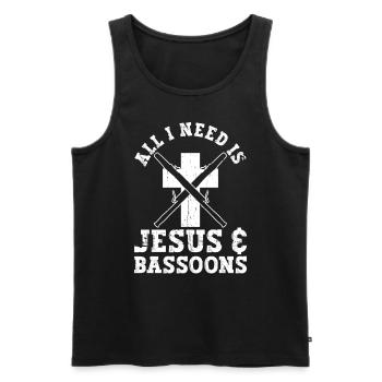 Fagottorchester Und Fagottrohrblatt - Männer Premium Bio Tank Top - Schwarz - Vorne - AI Model Male 178 light (178cm)