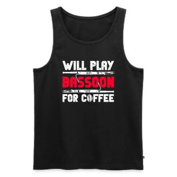 Fagottspieler Fagottblasinstrument Fagott - Men's Premium Organic Tank Top - black - Front - Michal (187cm)