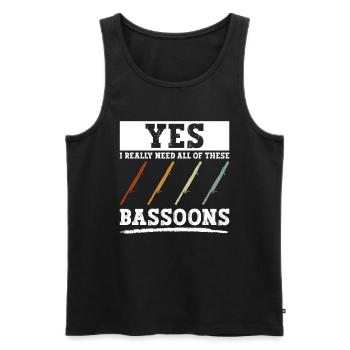 Orchestre Holzbläser Bassoniste und Bassonist - Débardeur bio Premium Homme - noir - Devant - Michal (187cm)
