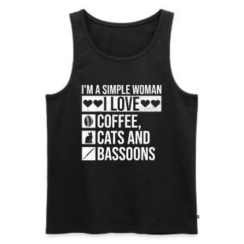 Fagott Reed Windwood Orchestra Bassoom Spieler - Men's Premium Organic Tank Top - black - Front - Michal (187cm)