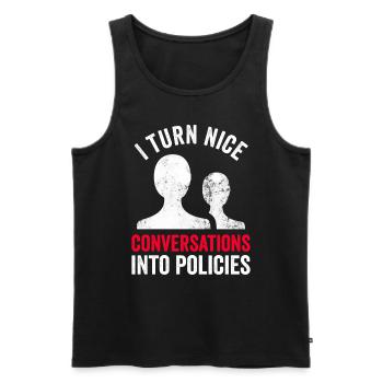 Insurance Sales Marketing Design Für - Men's Premium Organic Tank Top - black - Front - Michal (187cm)