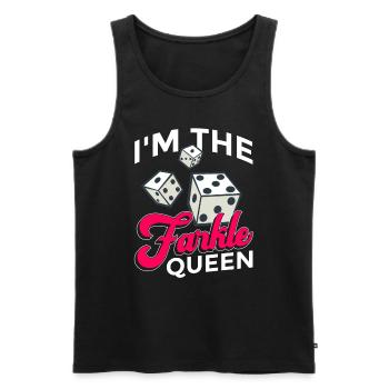 Farkle Girl Dice Game Design Für Farkle Queen - Débardeur bio Premium Homme - noir - Devant - AI Model Male 178 light (178cm)
