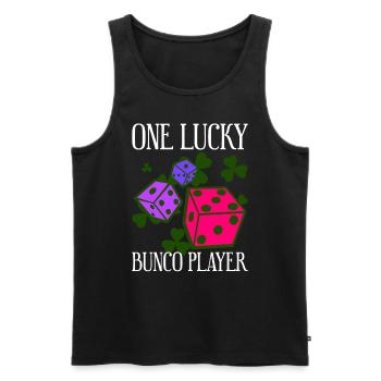 Bunco St. Patricks Design Für Bunco Player - Men's Premium Organic Tank Top - black - Front - Michal (187cm)