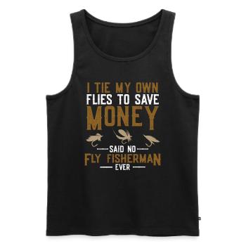 Fliegenfischer-design Für - Débardeur bio Premium Homme - noir - Devant - AI Model Male 178 light (178cm)